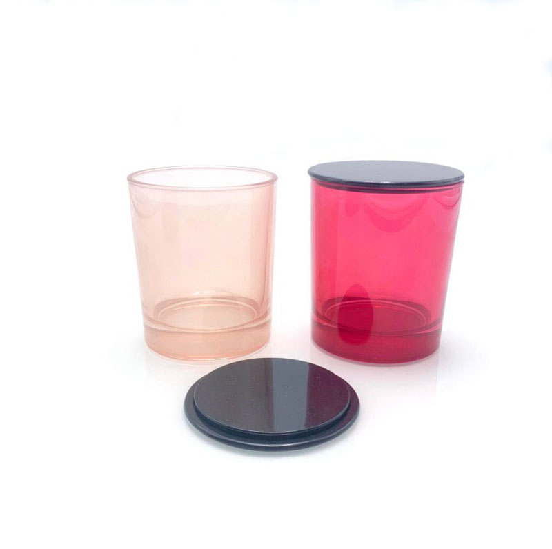 OEM Design Luxury Empty Glass Candle Jars With Lids