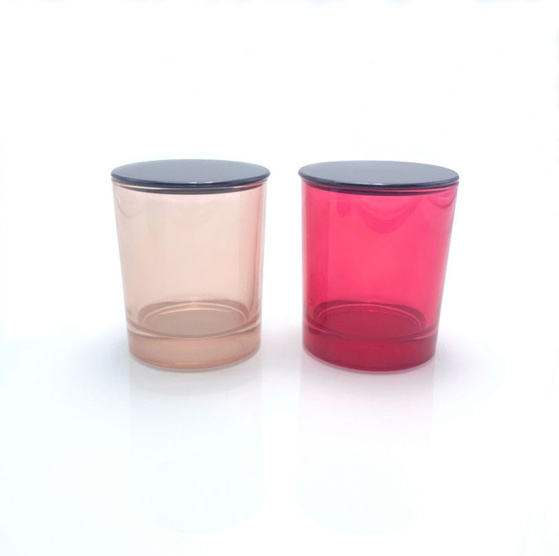 OEM Design Luxury Empty Glass Candle Jars With Lids