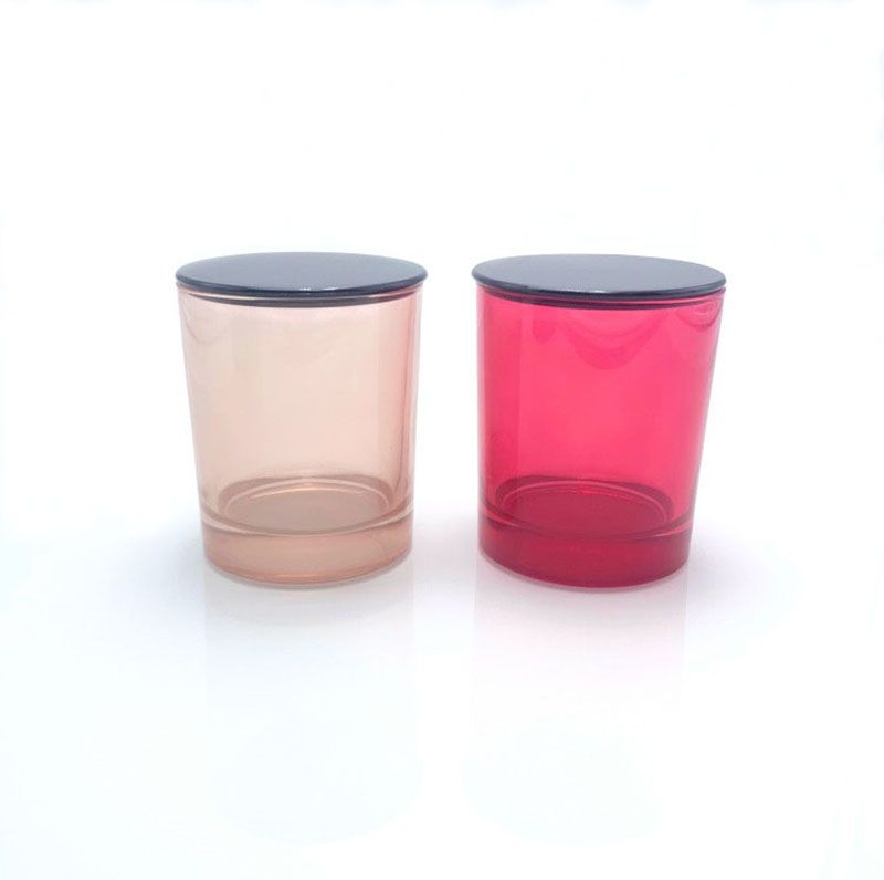 OEM Design Luxury Empty Glass Candle Jars With Lids