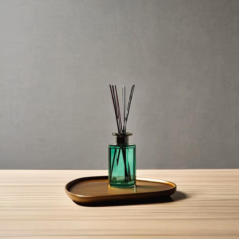 Empty Translucent Green Diffuser Glass Bottle