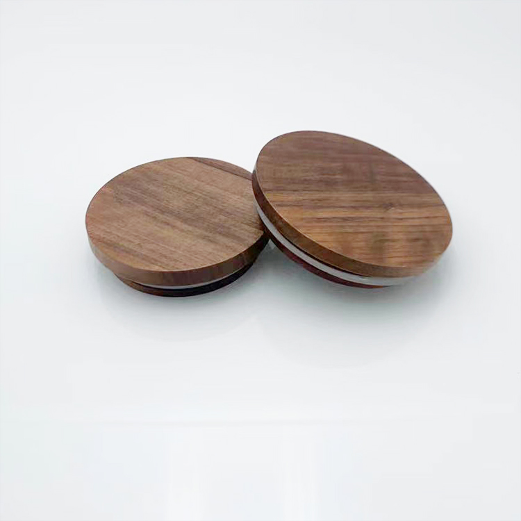 Black Walnut Lid For Candle Jar