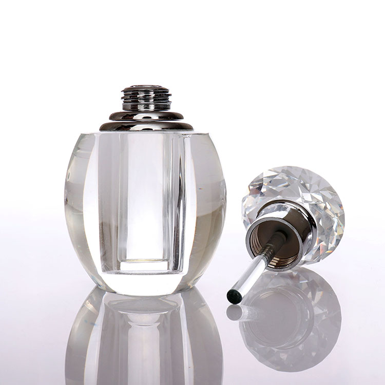 Portable Clear Lady Crystal Perfume Bottle