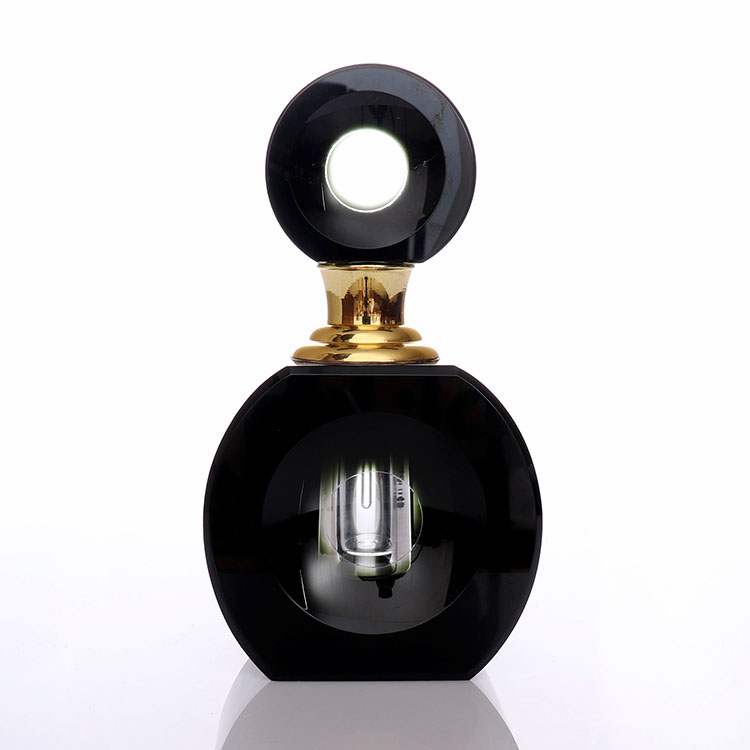 9ml Custom Design Black Crystal Perfume Bottle