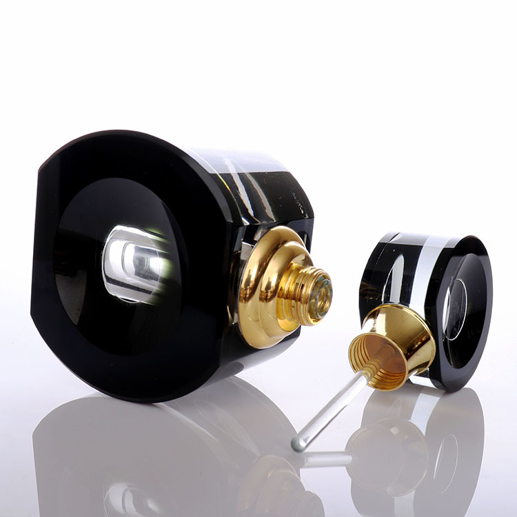 9ml Custom Design Black Crystal Perfume Bottle