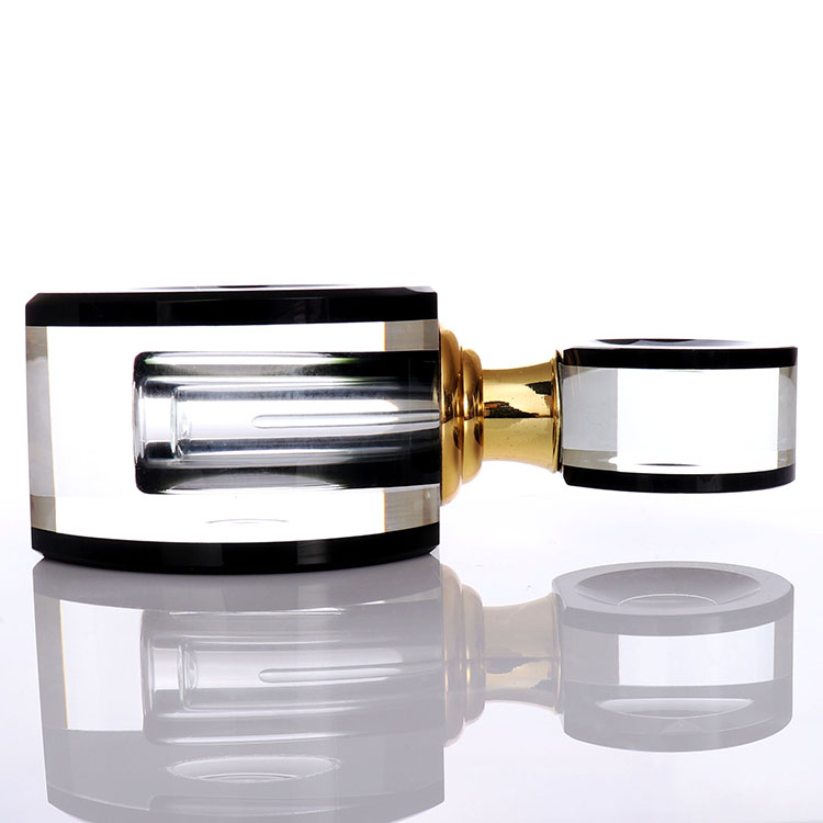 9ml Custom Design Black Crystal Perfume Bottle