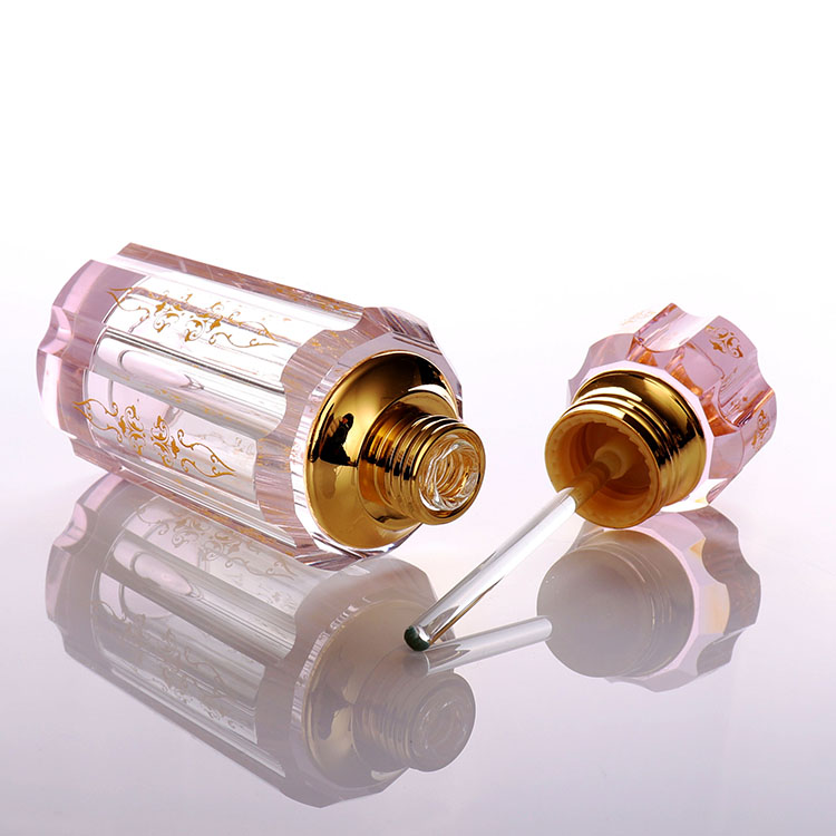 Pink Round Crystal Glass Perfume Bottle