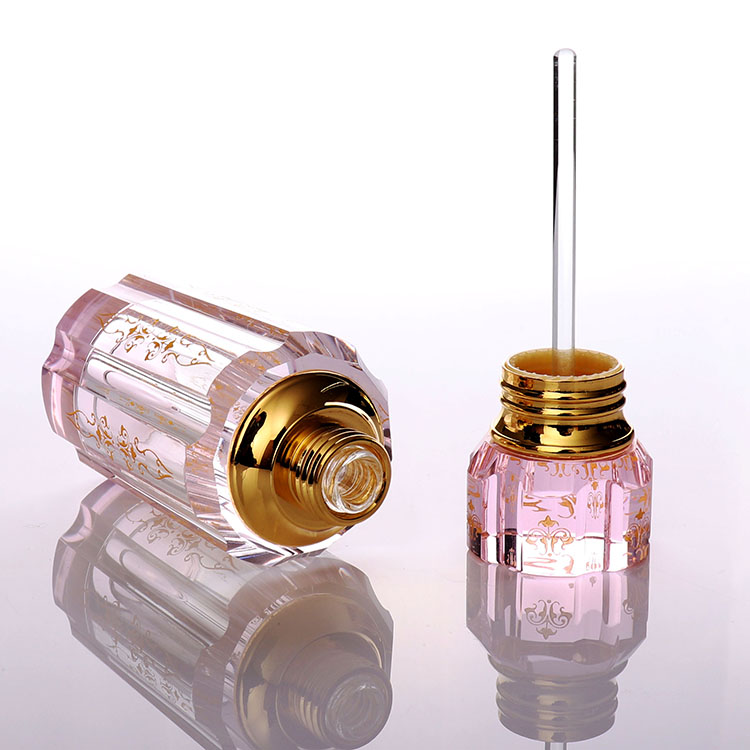 Pink Round Crystal Glass Perfume Bottle