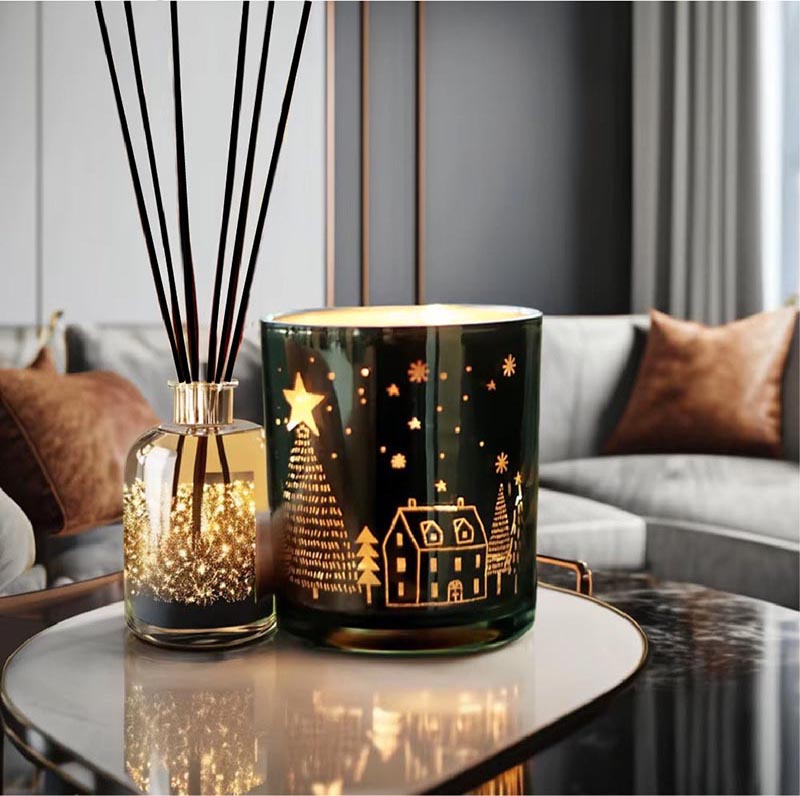 Christmas Tree Scented Candle Jars