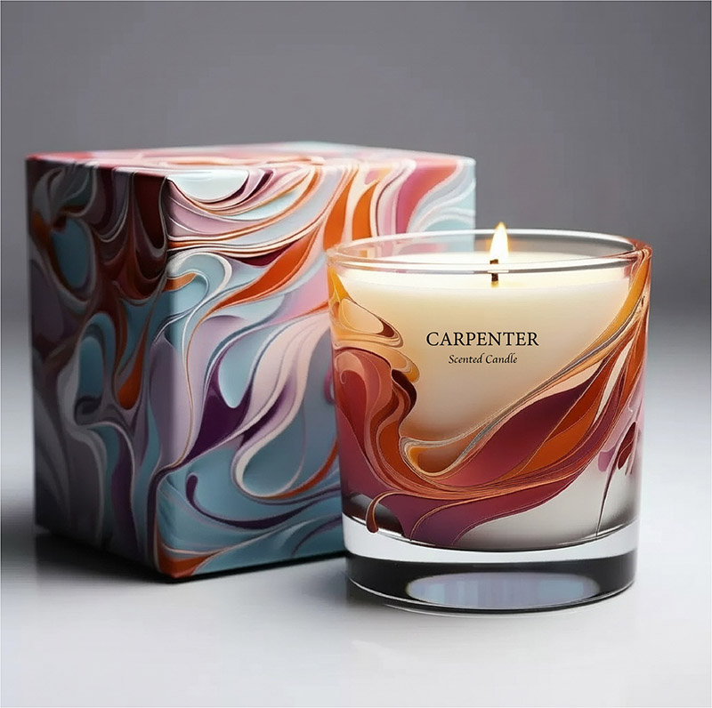 Soy Wax Scented Candle with Customized Design and Logo