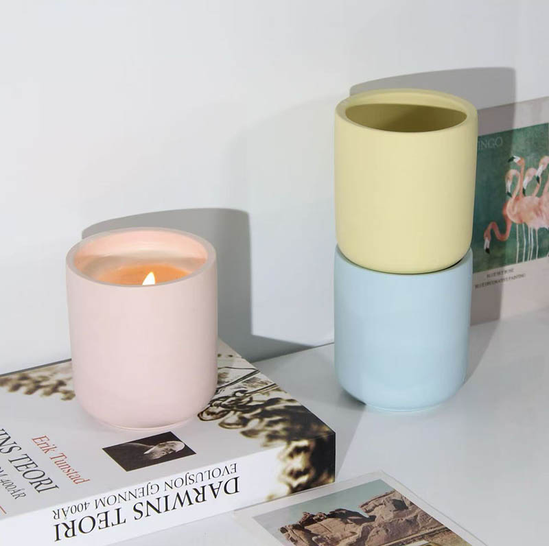 Ceramic Candle Jar with Custom Color and Logo
