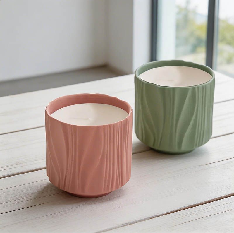 Water Ripple Ceramic Candle Jar