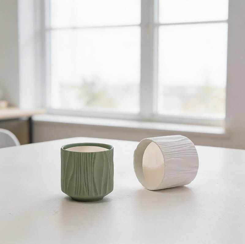 Water Ripple Ceramic Candle Jar