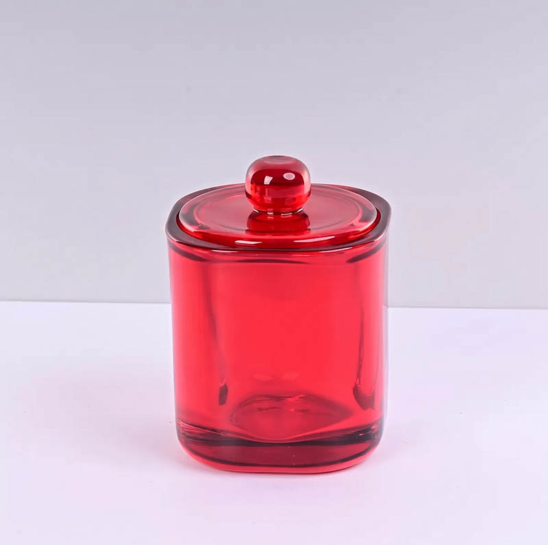 Customized Scented Candle Glass Jar with Glass Lid