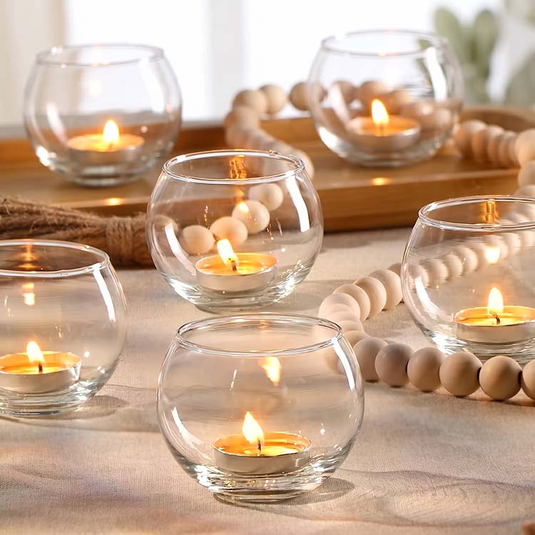 Valentine Electroplating Glass Vessels for Tealight Candles
