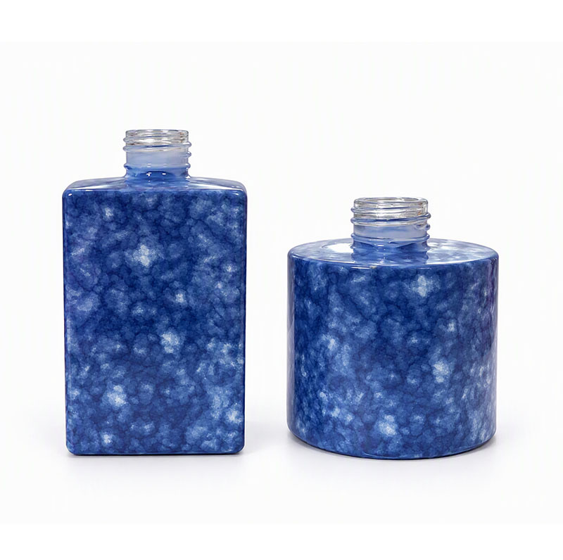 Marbling Pattern Glass Reed Diffuser Bottle